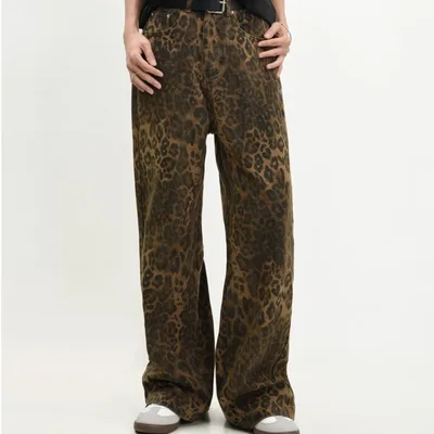 Retro Women's Leopard Print Casual Pants Leopard Print - Shop at LoveMi