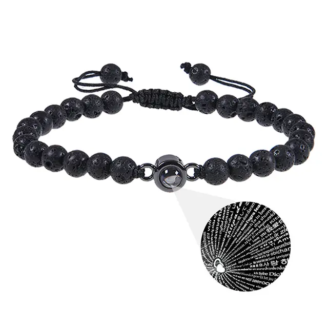 Frosted Stone White Turquoise Couple Bracelet Volcano Stone Bracelet - Shop at LoveMi