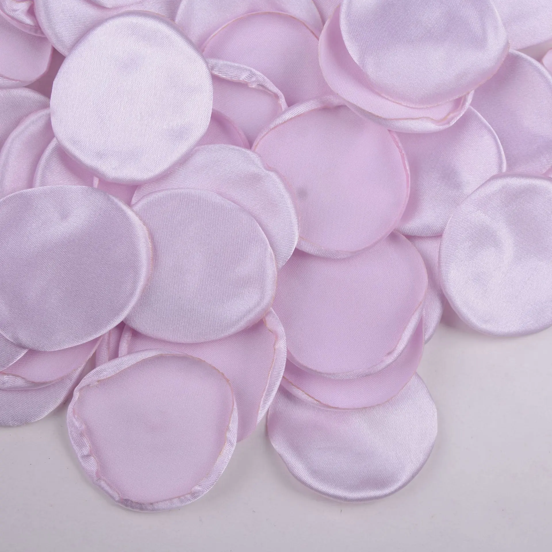 4cm Silk Rose Burnt Edge Petals Wedding Glowing Cream Powder Laminate - 9 Light Purple