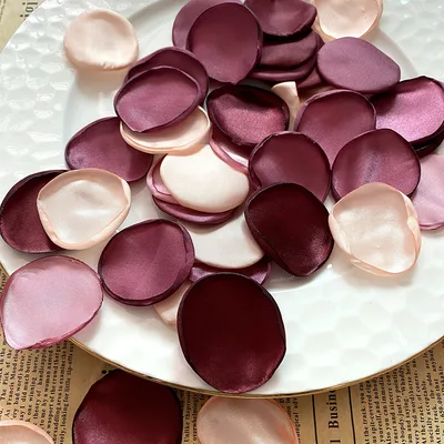 4cm Silk Rose Burnt Edge Petals Wedding Glowing Cream Powder Laminate Mixed Color Set I - Shop at LoveMi
