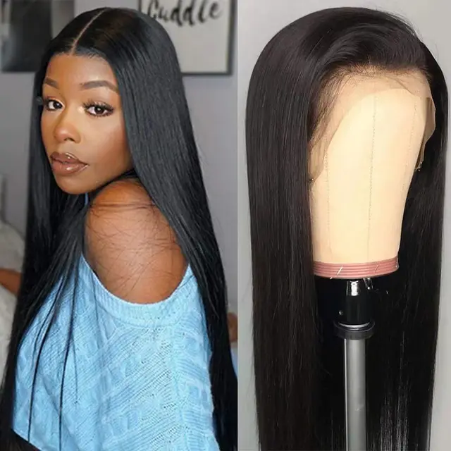 Wig Female Chemical Fiber Front Lace Middle Black 32 Inches - Shop at LoveMi