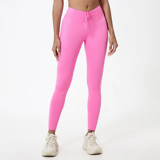Yoga Leggings Outdoor Running Fitness Sports Pants Naked Women Sense Hip Lifting Chrysanthemum Yoga Pants Millennium Pink - Shop at LoveMi