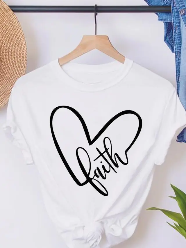 Sunflower Pattern Printed Holiday T shirt White Sf06 - Shop at LoveMi