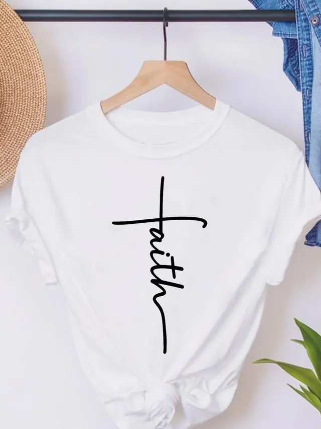 Sunflower Pattern Printed Holiday T shirt White Sf07 - Shop at LoveMi