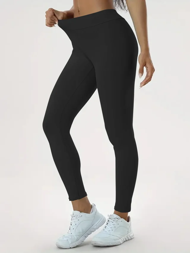 Women's Yoga Pants High Waist Lift High Elastic Tight Fitness Trousers Black - Shop at LoveMi