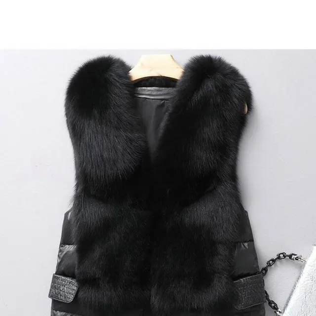 Wool like Vest Waistcoat Short Down Jacket Black - Shop at LoveMi
