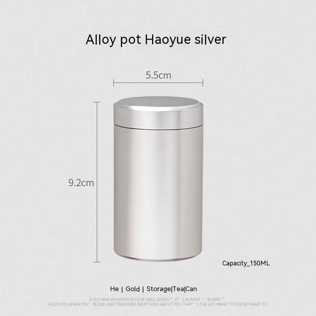 Titanium Aluminum Alloy Tea Box Storage Portable Small Tea Jar Silver - Shop at LoveMi
