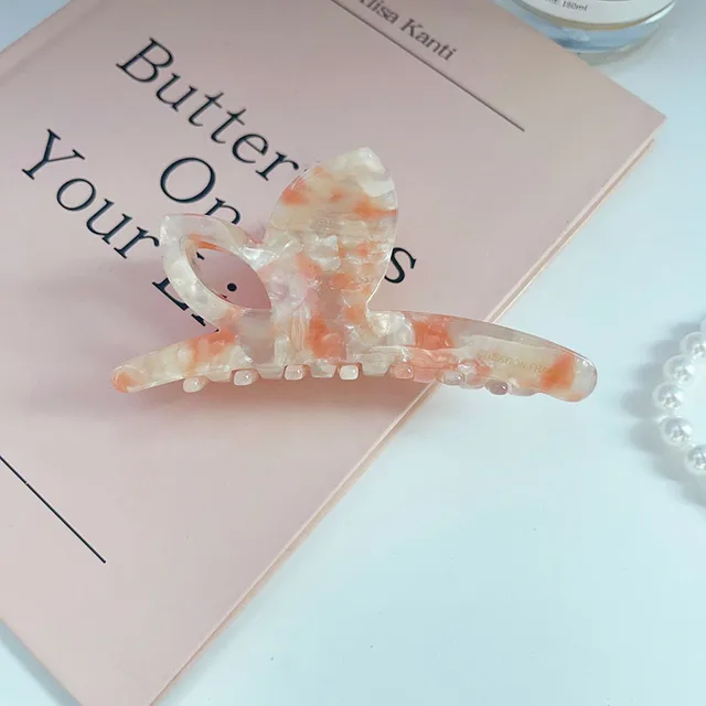Girls' Updo Shark Clip Barrettes Clip Orange White - Shop at LoveMi
