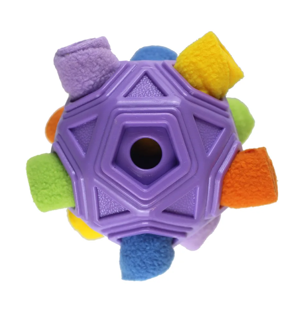 Pet Dog Hollow-out Bite-resistant Smell Toy Ball - Purple
