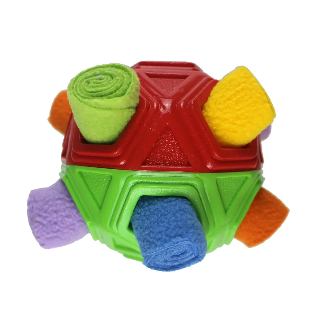 Pet Dog Hollow-out Bite-resistant Smell Toy Ball - Red And Green Body