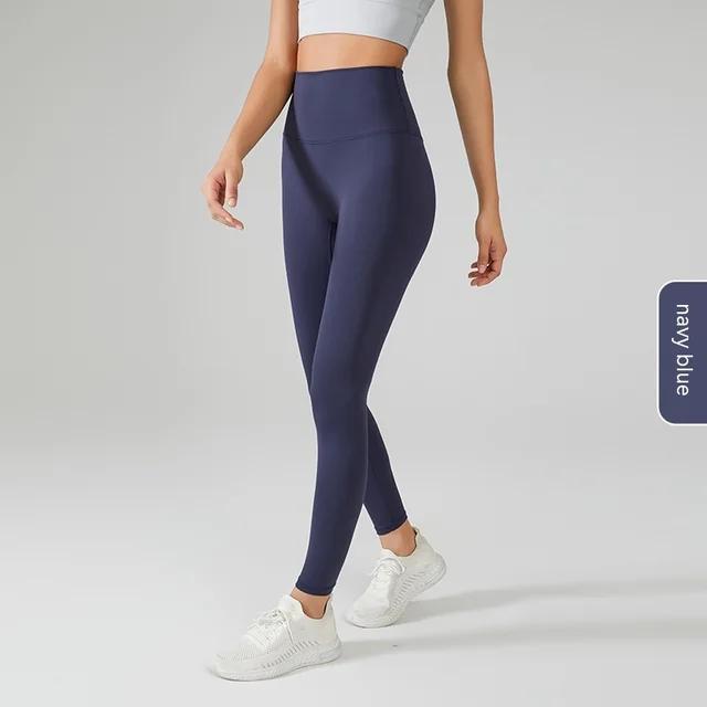 Yoga Women's High Elastic Sports Leggings Navy Blue - Shop at LoveMi