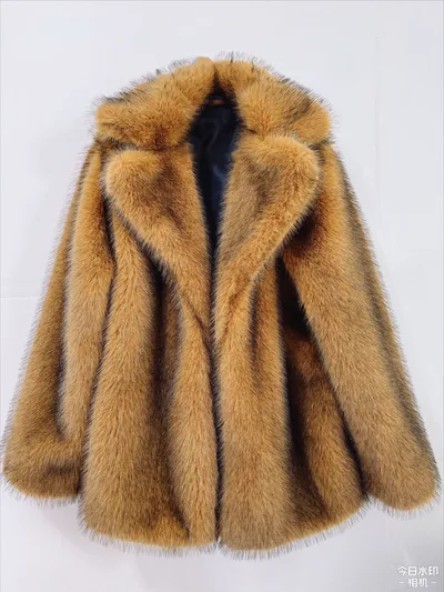Fur Mid length Coat Suit Warm Fur Coat Picture Color M - Shop at LoveMi