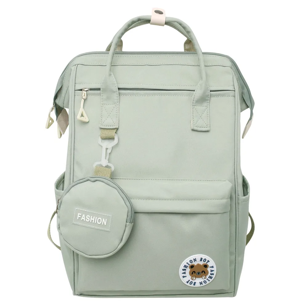 Backpack Travel Simple Style High School Backpack Green - Shop at LoveMi