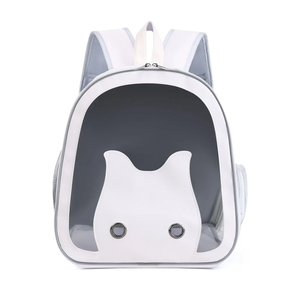 Outdoor Portable Backpack Portable Folding Breathable Cat Pet Dog Bag 1 Beige - Shop at LoveMi