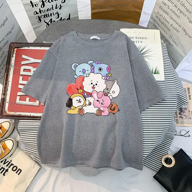 Printed Women's T shirt Casual Short Sleeve Cool Girl Top 1Style - Shop at LoveMi