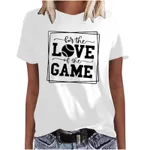 Mother's Day Baseball Women's Various Styles Loose-fitting Pullover Round-neck Short-sleeved T-shirt - 47439-Xxxl