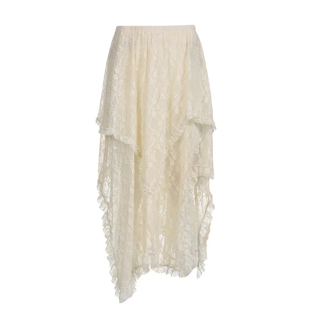 French Classical Court Style A Line Skirt Skin Color - Shop at LoveMi