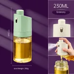 Kitchen Gadget 2-in-1 Glass Oil Bottle Press Oil Dispenser Barbecue Fuel Injector - Grass Green Color Box Package - View 1