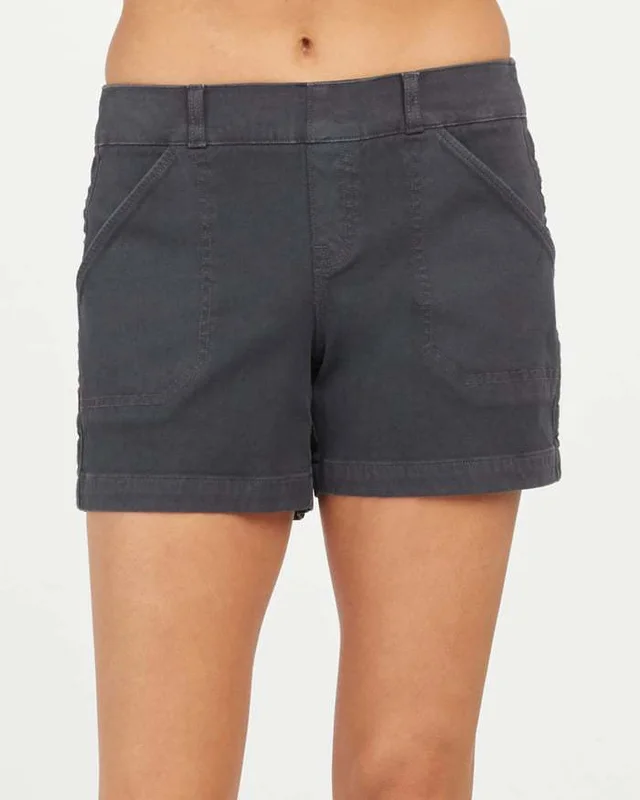 Women's Casual Cotton And Linen A line Loose Shorts 4 Inch Black - Shop at LoveMi