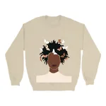 European And American Cartoon Digital Printed Round Neck Sweatshirt - Sand Color