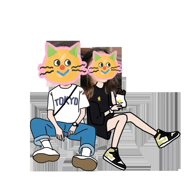 Acrylic Photo Cartoon Key Button Pendant Ornaments For Couple White - Shop at LoveMi
