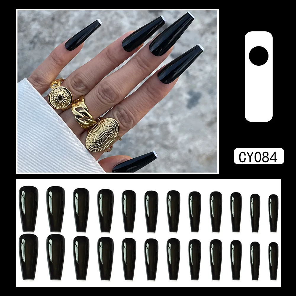 Simple Black White Sequins Removable - Cy084