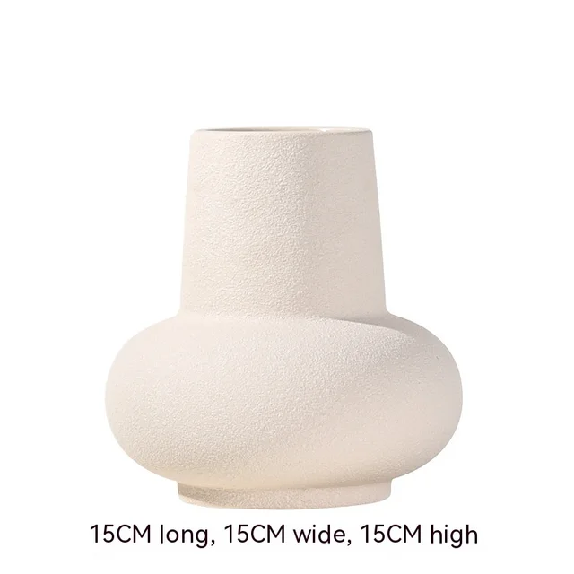 Ceramic Vase Good looking Simple Flower Container Dining Table Home Decorations And Accessories Ts412 Earthy - Shop at LoveMi
