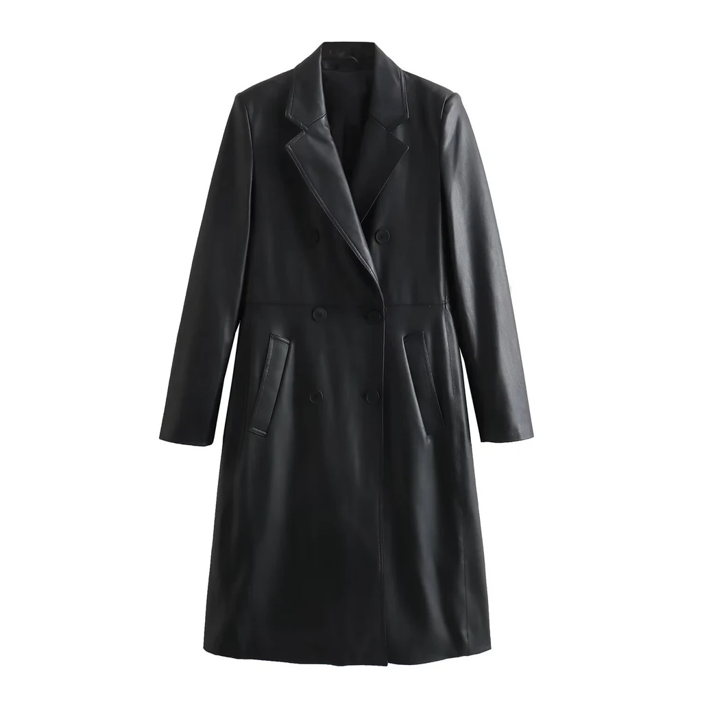 Women's Street Fashion Coat Black - Black