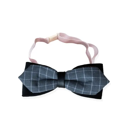 Dog Cute Fashion Bow Tie Handmade Bow Collar Gray Plaid - Shop at LoveMi