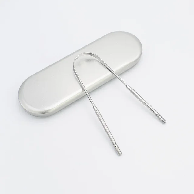 Stainless Steel Tongue Scraper Oral Care Tools U Shaped Iron Box - Shop at LoveMi