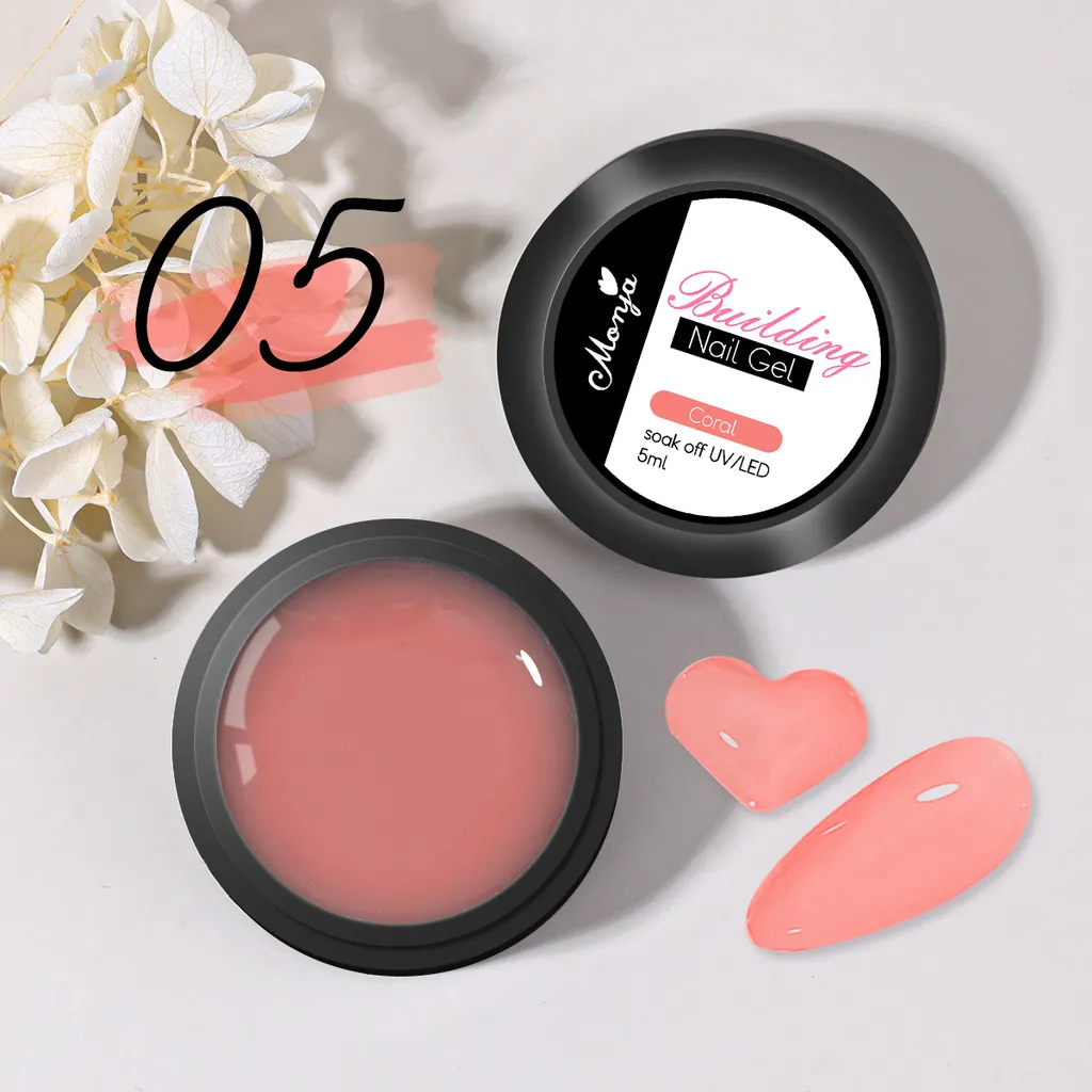 Nail Art Extension Solid Glue - 05 Coral Color