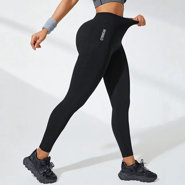 Yoga Pants Women's High Waist Hip Lift Fitness Sports Pants Black - Shop at LoveMi