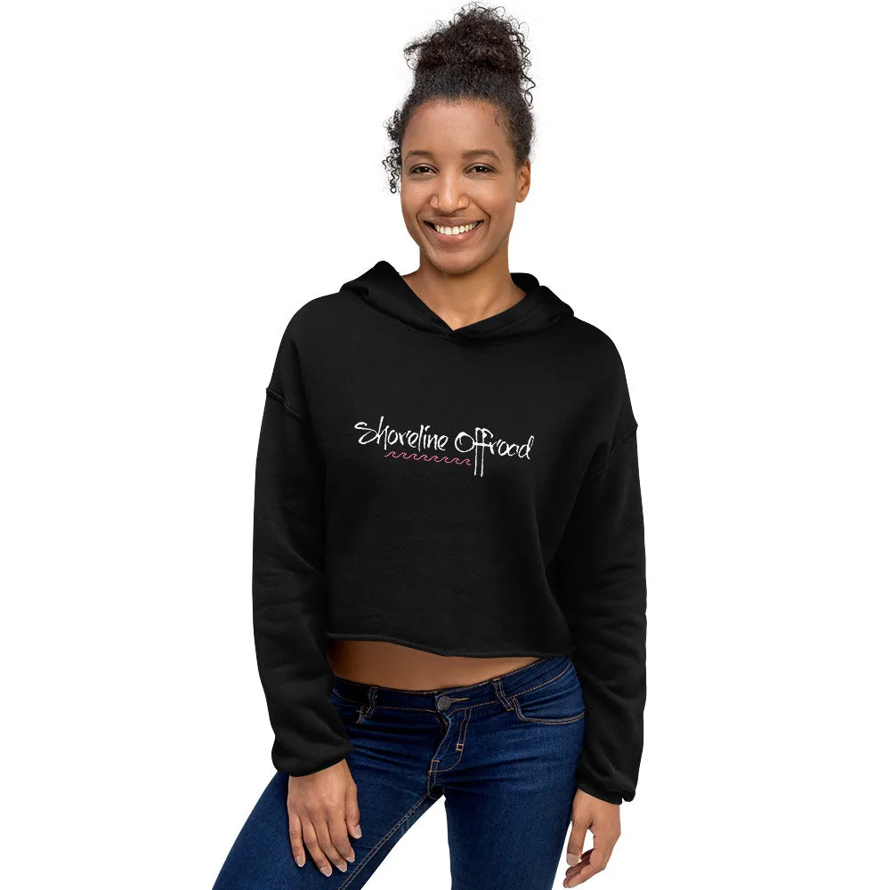 Women's Long Sleeves Cropped Sweater - Black