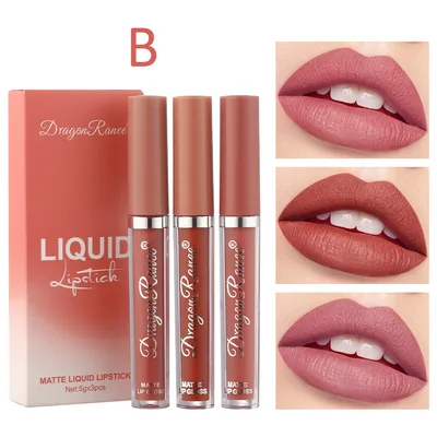 3 Pack Suit Lip Lacquer Velvet Matte Matte Style B - Shop at LoveMi