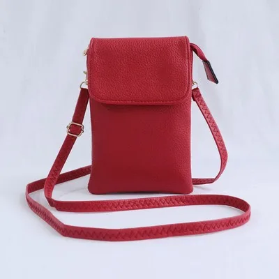 Retro Mini Multi compartment Mobile Phone Shoulder Messenger Bag Red - Shop at LoveMi