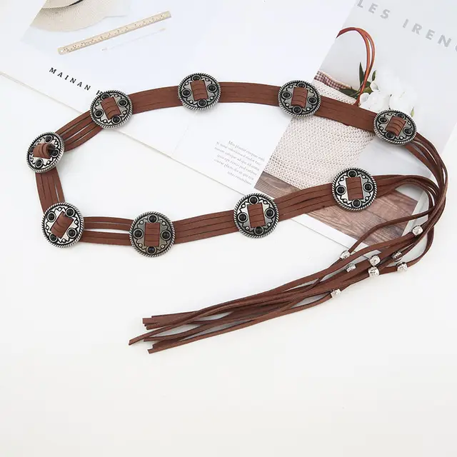 Vintage Punk Style Minority Rope Waist Chain Brown - Shop at LoveMi