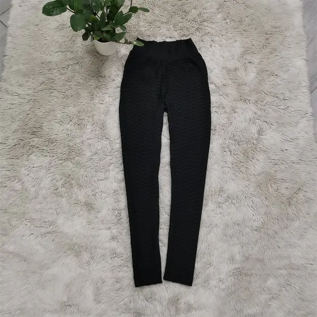 High Elastic Solid Color Personalized Mesh Casual Pants Black - Shop at LoveMi