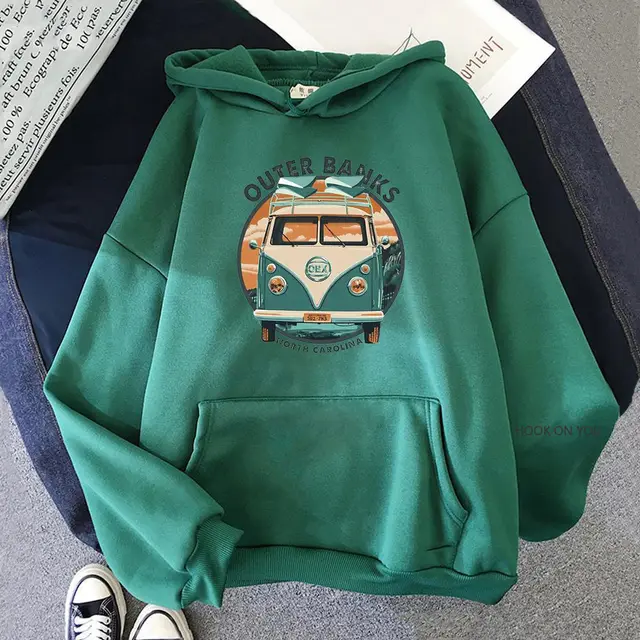 Car Cartoon Pattern Autumn And Winter Hoodie Army Green - Shop at LoveMi
