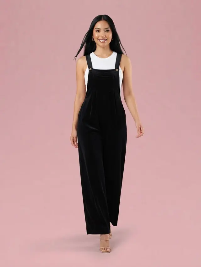 Classic Solid Overalls Black - Shop at LoveMi