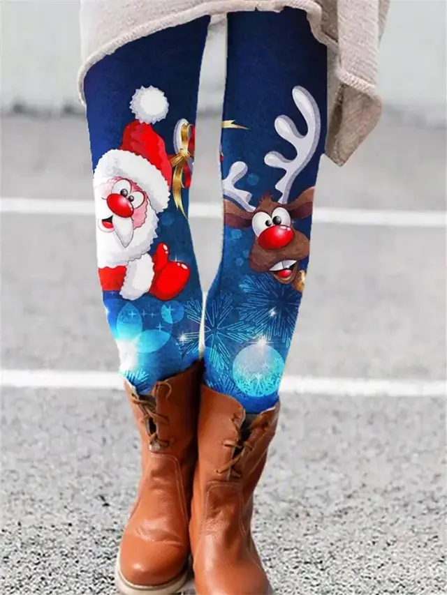 Christmas Leggings European And American Elastic Women 14 Style - Shop at LoveMi