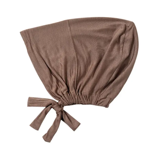 New Elastic Elastic Lace up Ethnic Headscarf Chemotherapy Base Hat 6 Khaki - Shop at LoveMi