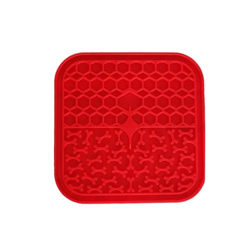 Silicone Dog Licking Pad Slow Food Plate Red - Shop at LoveMi
