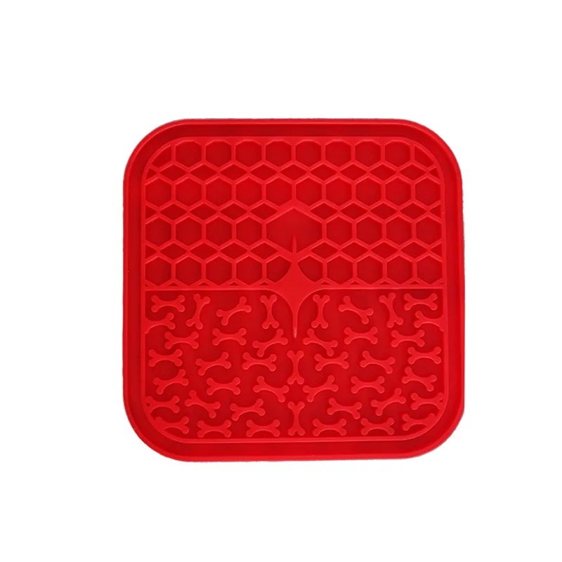 Silicone Dog Licking Pad Slow Food Plate Red - Shop at LoveMi