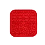 Silicone Dog Licking Pad Slow Food Plate - Red