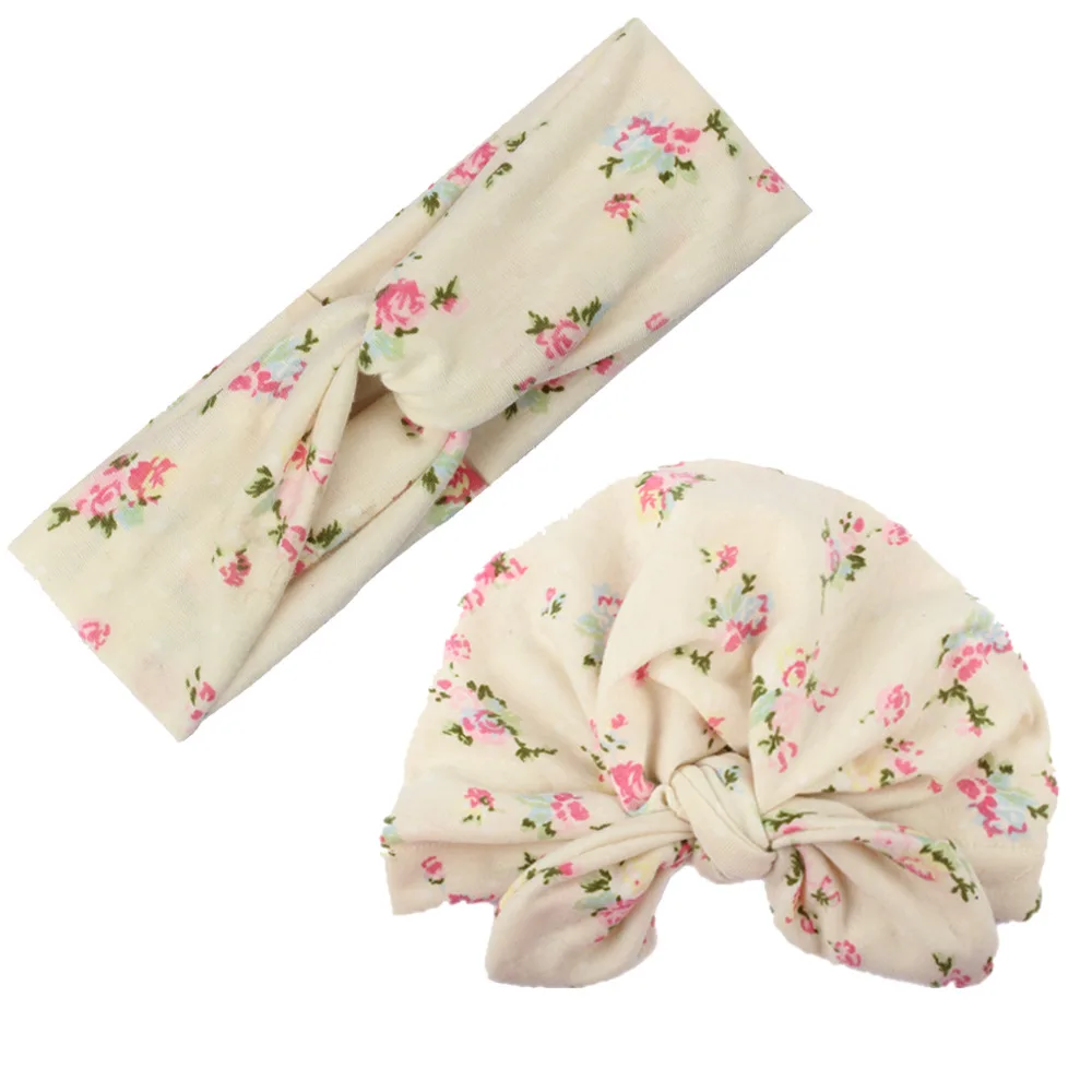 Women's Printed Cross Hair Band - Beige