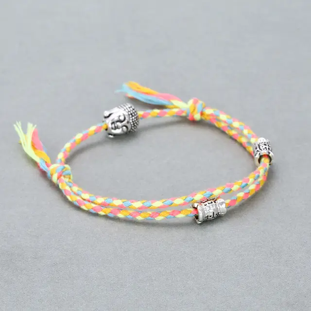 Buddha Head Cotton Rope Bracelet Men And Women Buddha Head Carrying Strap F8 - Shop at LoveMi