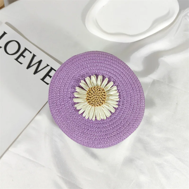 Personalized Simple Straw Bag Women Purple - Shop at LoveMi