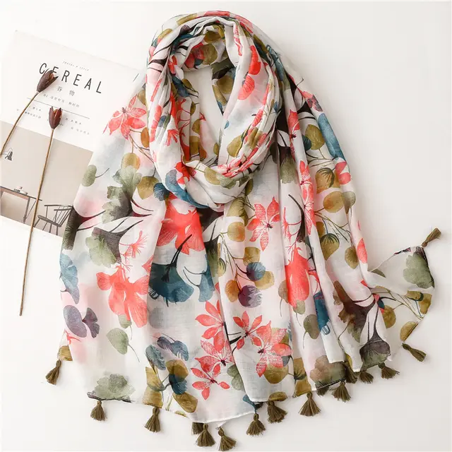Vintage Flower Ladies Decoration Silk Scarf Sl2302 019 - Shop at LoveMi