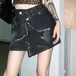Women's American-style Retro XINGX Embroidered Denim Skirt - View 1