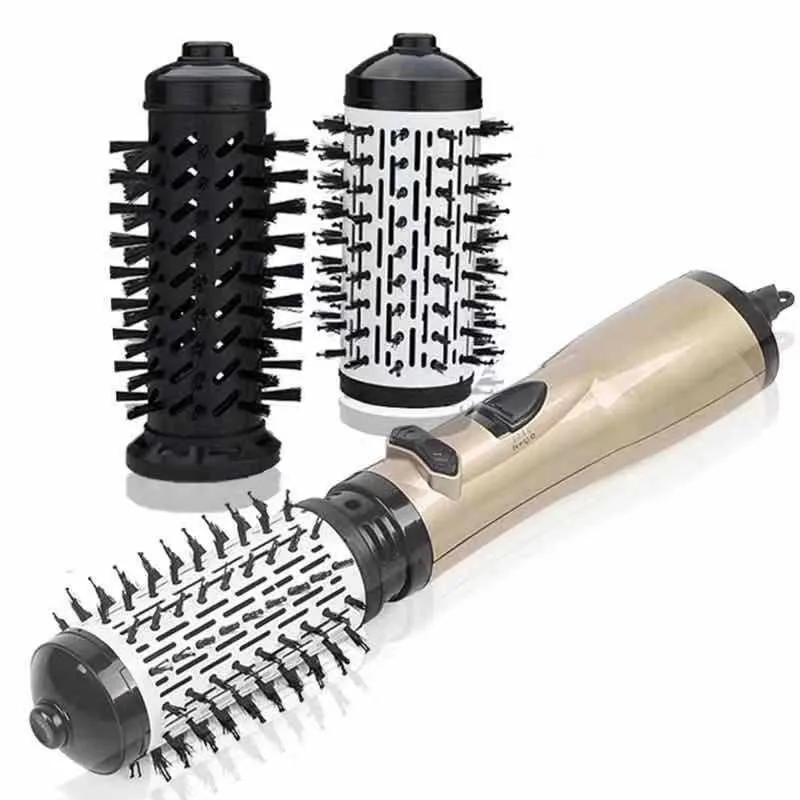 Automatic Hair Curler Marcel Waver Three in one Cold Air Hot Air Comb Multi functional Electric Hair Straightener New Product Blowing Combs Gold - Shop at LoveMi